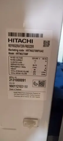 HITACHI - REFRIGERATOR  FREEZER-275L