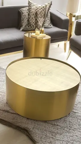 Sleek Modern Coffee Table in Gold Finish