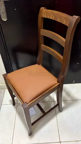 Solid Wooden Chair with Cushioned Seat