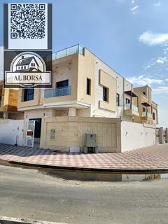 For rent in Al Yasmin area: 5 master bedrooms, living room, 2 lounges, roof terrace, large yard, mai