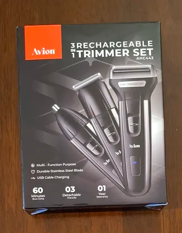Avion 3 IN 1 Rechargeable Trimmer Set  مجموعة مشذب الشعر ٣ في ١ القابلة لإعادة الشحن ايفيون