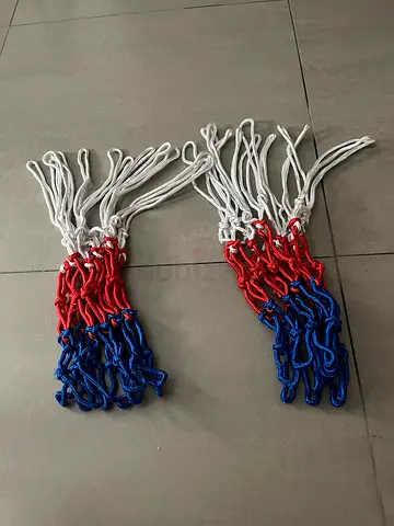 High-Quality Basketball Nets - Red, White, and Blue