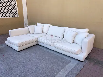 Same like new Condition Camerich feather filled Sectional Sofa Beige
