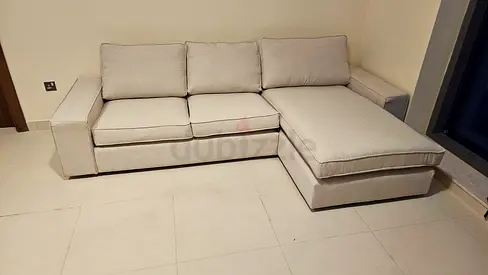 Ikea beige kivik L shape sofa