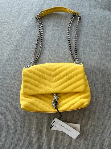 Rebecca Minkoff Edie Chic Yellow Quilted Handbag