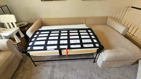 Ikea gronlid L shape sofa bed with mattress