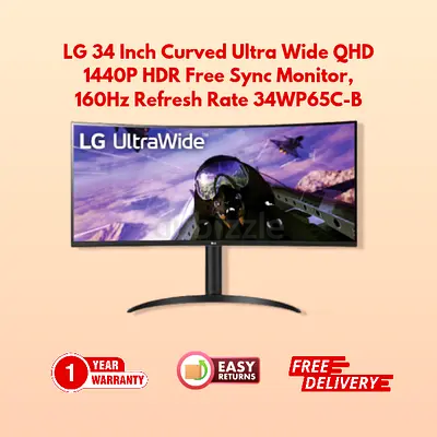 LG 34 Inch Ultra Wide QHD Monitor for Sale- Free shipping
