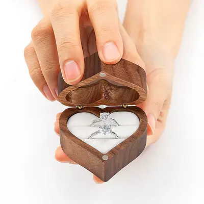 Premium Heart Shape Ring Box