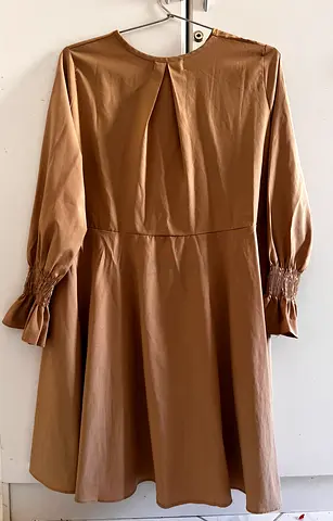 Elegant Plain Brown Dress for Sale