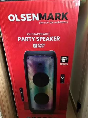 Olsenmark Rechargeable Party Speaker - Perfect for All Your Events!