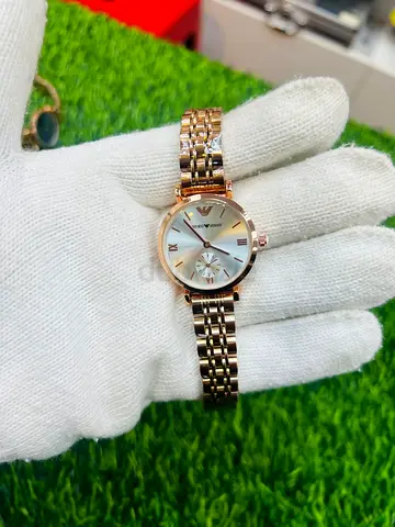 Elegant Womens Watch with Gold Finish