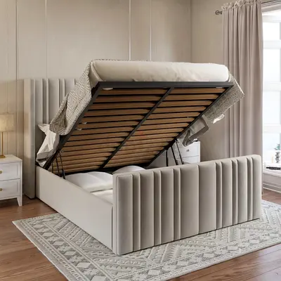 New luxury Comfortable 180200 king size hydraulic storage bed
