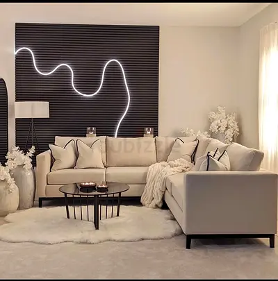 Elegant Beige Corner Sofa for Sale