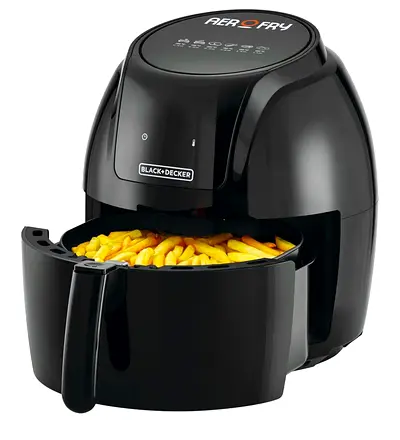 Black  Decker Digital Air Fryer XL 1800W, 5.6L/1.5kg, 7 Presets, Crispy  Healthy Cooking, Rapid Ai