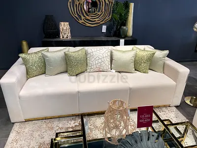 Elegant Sofa with Decorative Cushions