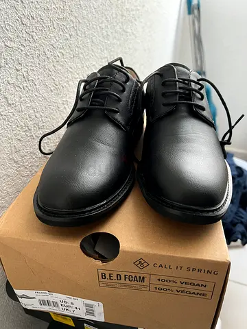 Stylish Black Vegan Leather Shoes
