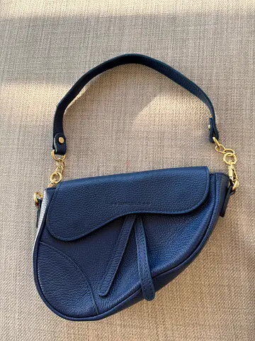 Chic Marc Ellis Blue Saddle Handbag for Sale