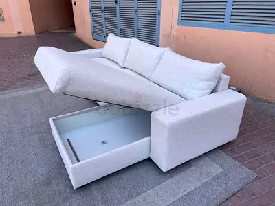 IKEA vimle L shape Bed with Storage beige