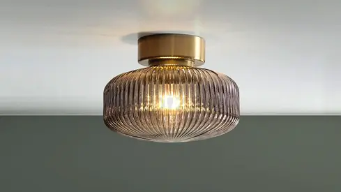 Elegant Glass Ceiling Light Fixture - brand new still in box