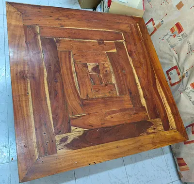 Solid wooden large table (4*4ft), from home centre