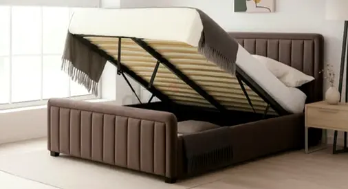 Elegant Fabric Brighton Ottoman Bed available in 180*200 king size