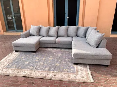 Looks great Condition The One Kingston Sectional U Shape Sofa light gray