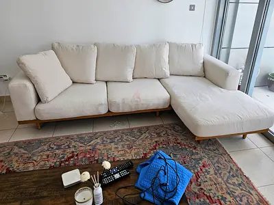 Selling in excellent Condition West Elm New Port L Shape Sofa Beige