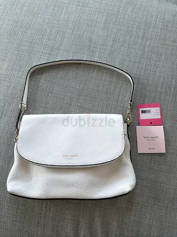 Kate Spade New York Polly Large Flap White Handbag