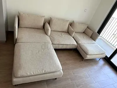 Selling Excellent Condition IKEA Sodhremn L Shape Sofa Beige without footstool