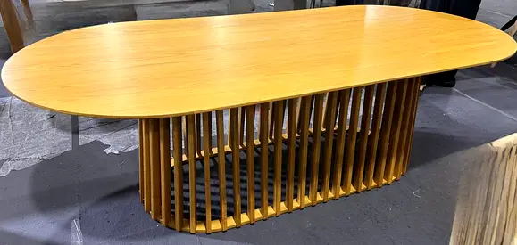 Modern wooden dining table and coffee table set