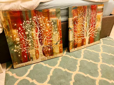 Beautiful Tree Themed Wall Art Set