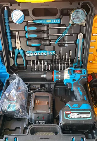 148VF Cordless Drill Machine with 7.0Ah Battery – Complete Professional Tool Kit