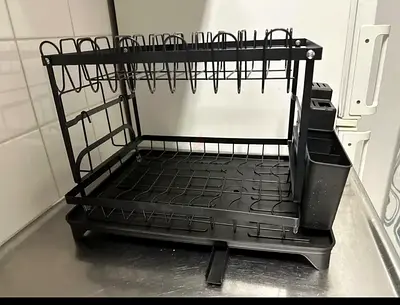 Practical Dish Rack for Space-saving Kitchen Organization.