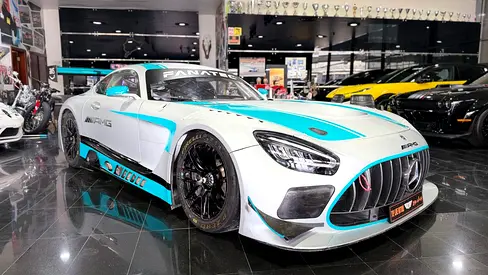 MERCEDES AMG GT3 EVO, RACE CAR, ENDURANCE PACKAGE,CAR IS EQUIPPED WITH 200K AED WORTH OF SPARE PARTS