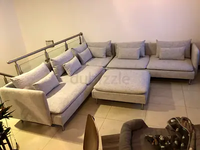 Ikea soderhamn sofa with ottoman