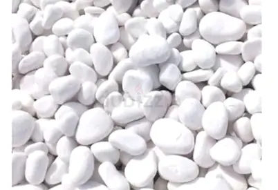 Stones, white pebbles for garden decor