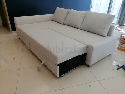 Comfortable L-Shaped Sofa Bed with Storage