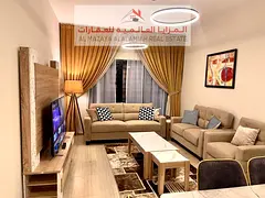 Monthly - Two rooms and a hall - Al Taawun - Deluxe furniture - With internet -3 bathrooms