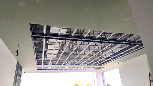 Gypsum ceiling partition paint work tail