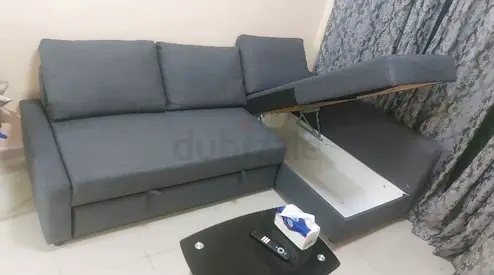 Comfortable Grey Sectional Sofa with Storage