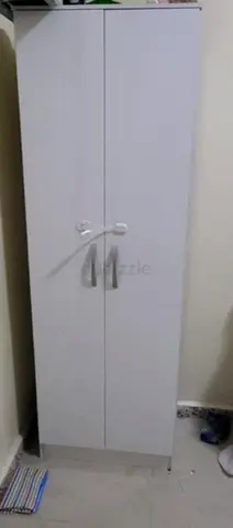 Sleek White Two Door Wardrobe for Sale