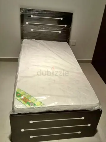 Single Bed Frame with Mattress – Brand New!