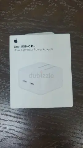 NEW APPLE 35W DUAL USB-C PORT COMPACT POWER ADAPTER MW2H3AM/A WHITE