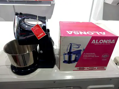 Alonsa Hand Mixer with Stainless Steel Bowl - 250W Power (Price Negotiable)