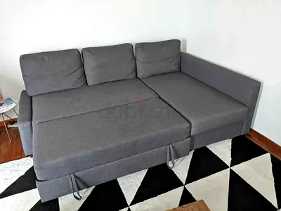 Comfortable Grey Sofa Bed with Storage