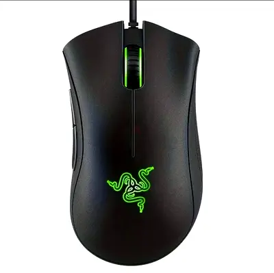 Razer DeathAdder Standard Edition – 6400 DPI, 5 Buttons, RGB Logo, Wired Gaming Mouse