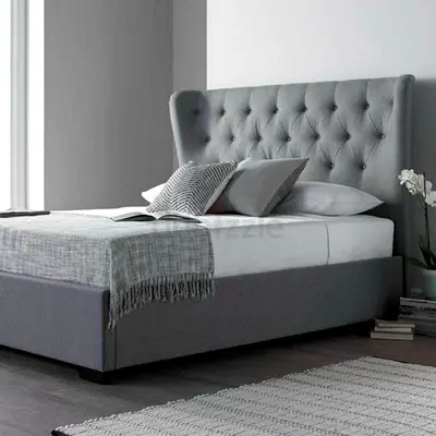 Comfortable King Size Bed Set with Elegant Headboard