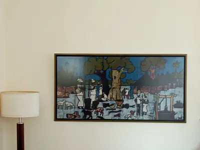 Large African Painting on Batik