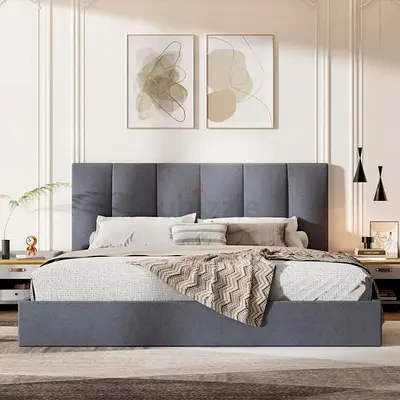 Elegant velvet koshan king size bed frame good quality more details call and WhatsApp