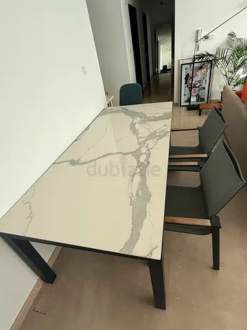 Elegant Marble looking Dining Table for Sale